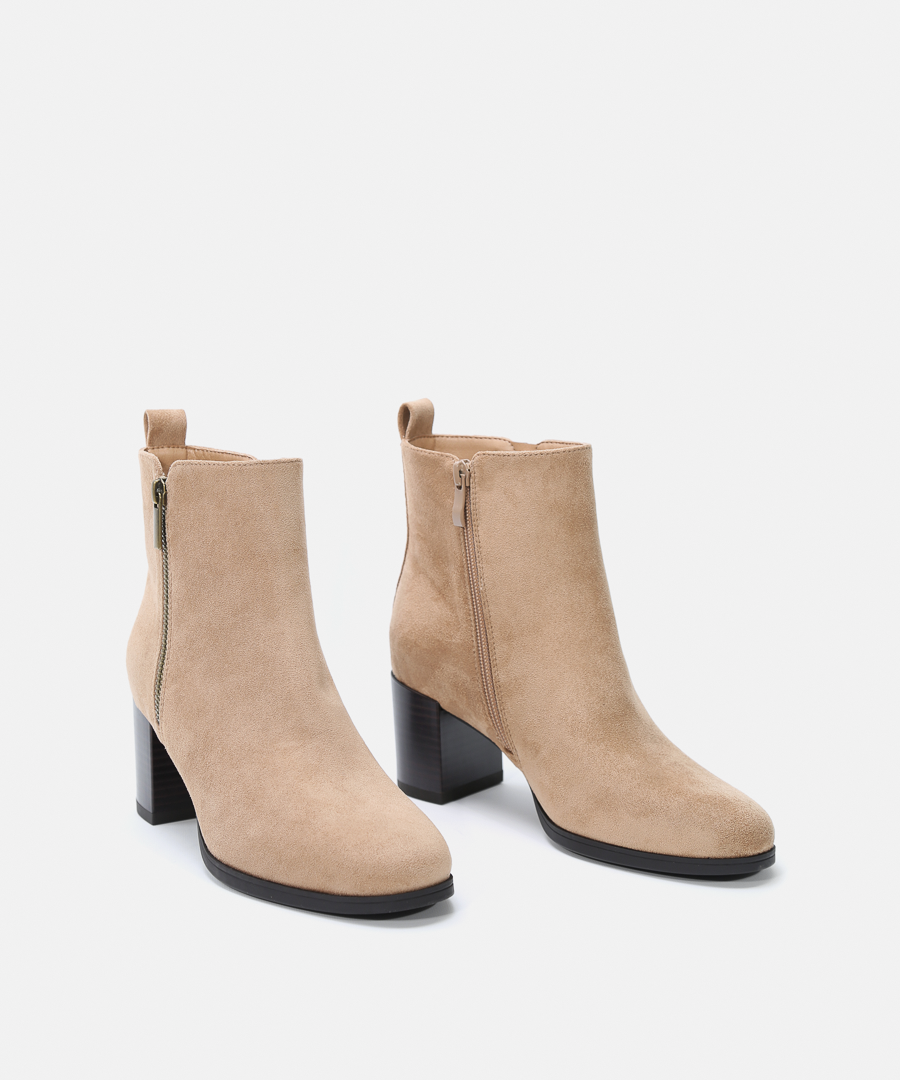 Botines tac&oacute;n cremallera externa image number null